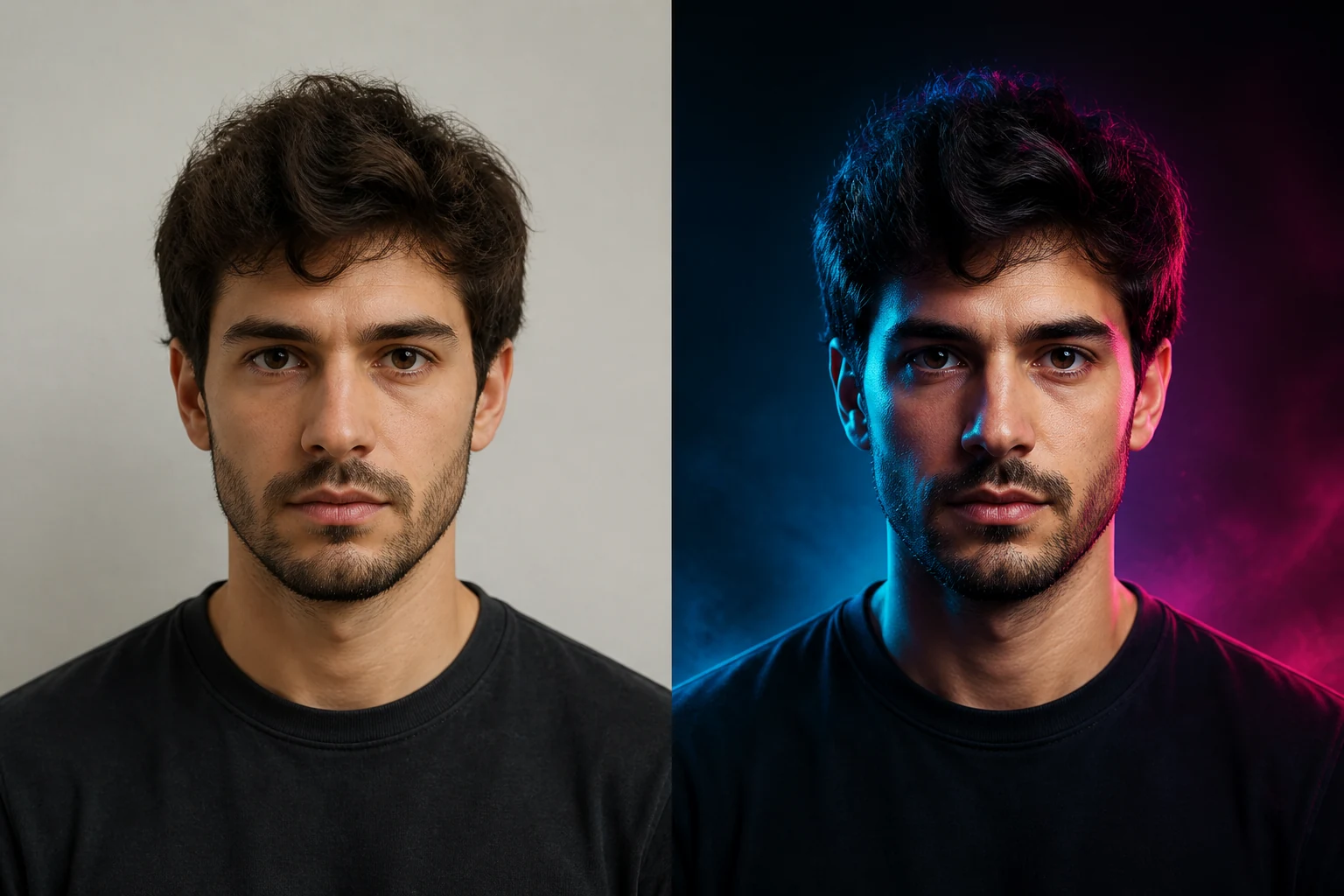 Before and after example for Gaming avatar
