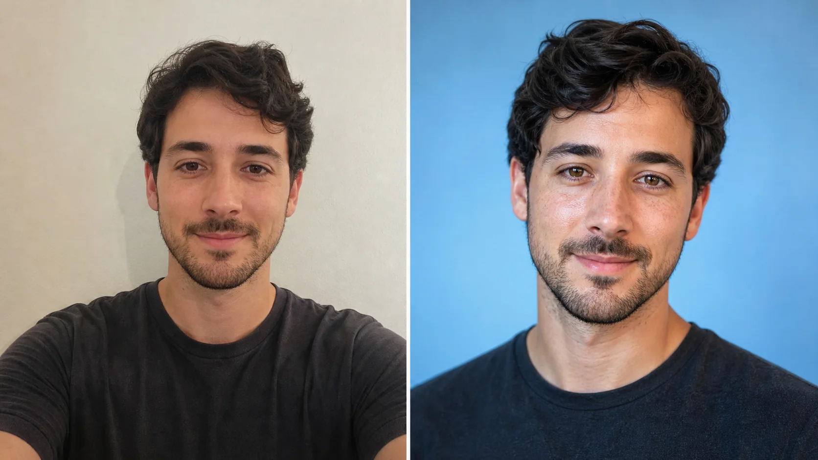 Before and after example for Social avatar